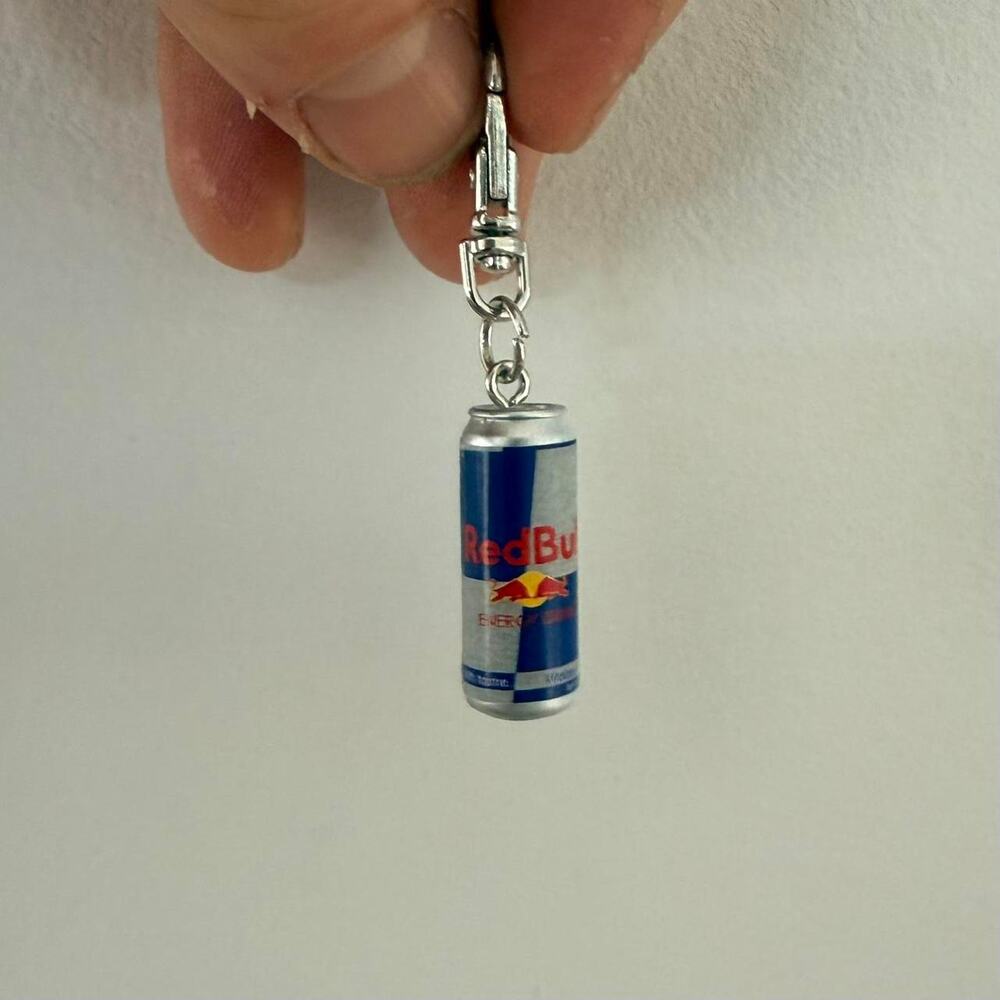Red bull can keychain keychain